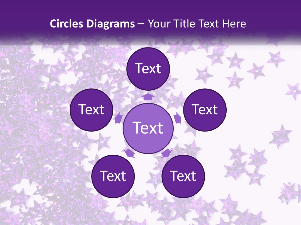 A Group Of Purple Stars On A White Background PowerPoint Template