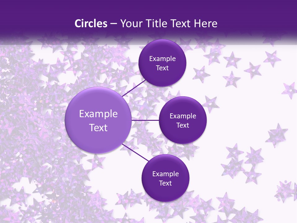 A Group Of Purple Stars On A White Background PowerPoint Template
