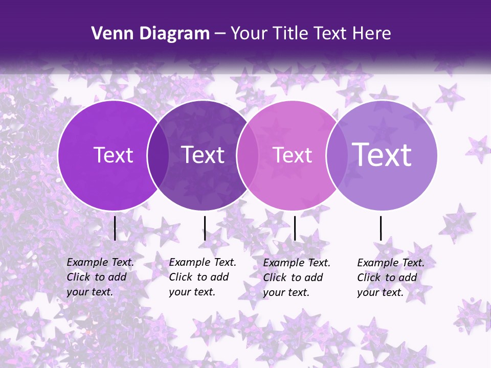 A Group Of Purple Stars On A White Background PowerPoint Template