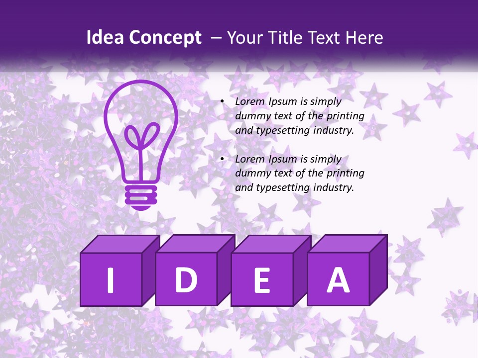 A Group Of Purple Stars On A White Background PowerPoint Template