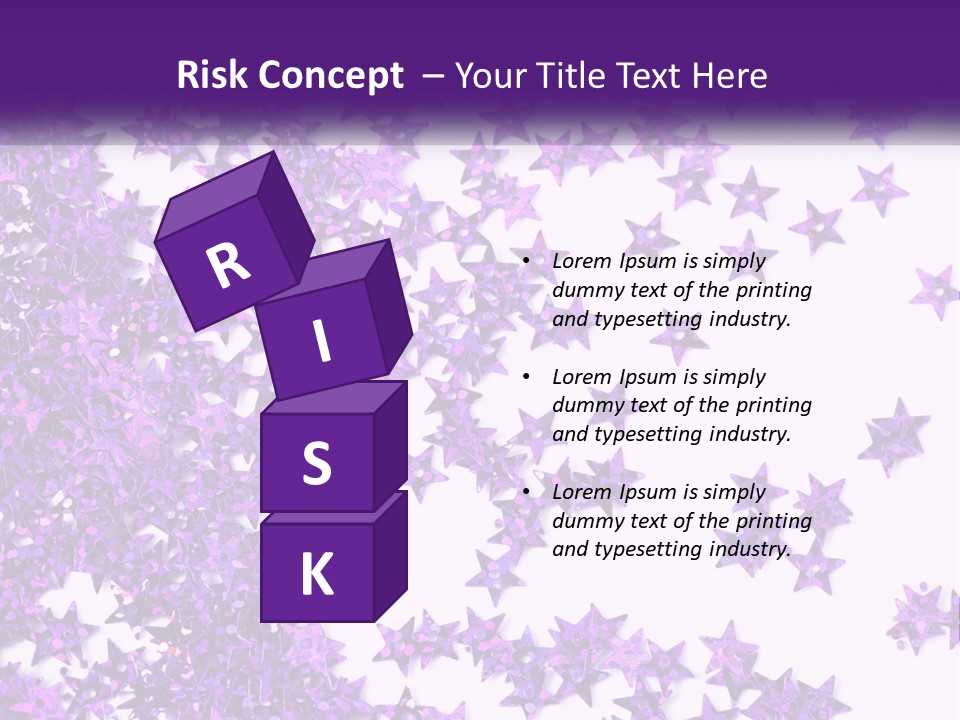 A Group Of Purple Stars On A White Background PowerPoint Template