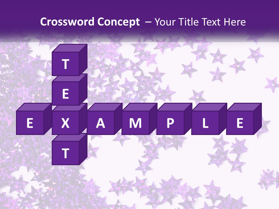 A Group Of Purple Stars On A White Background PowerPoint Template