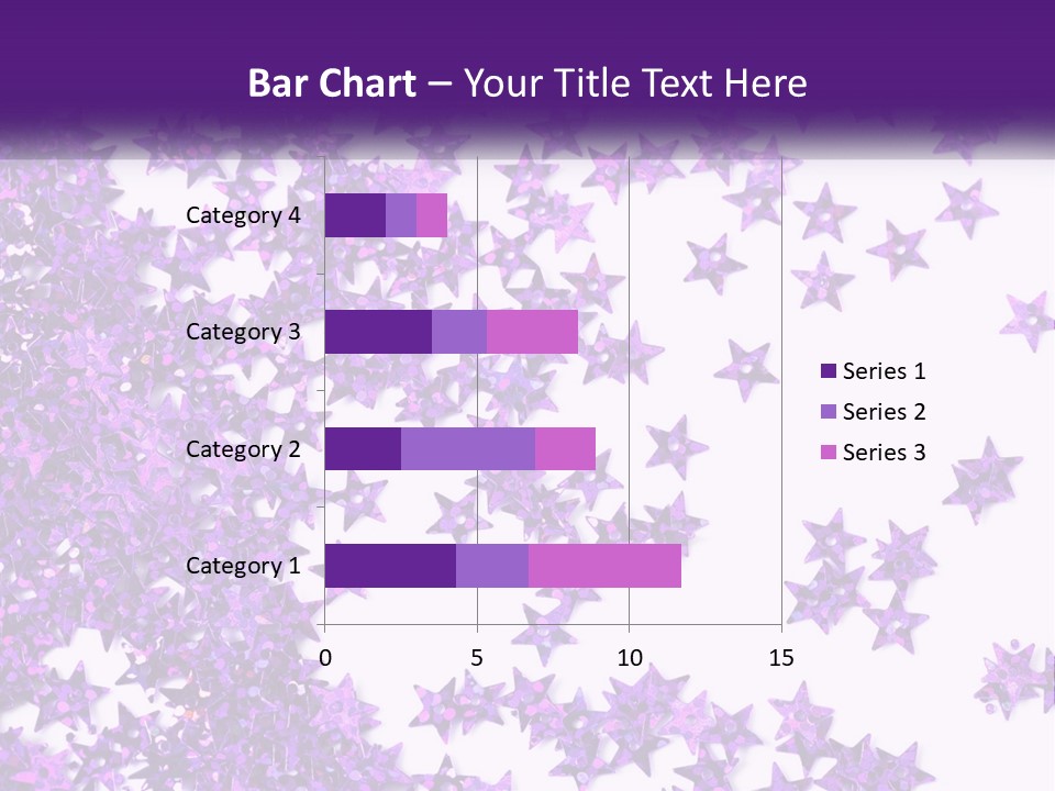 A Group Of Purple Stars On A White Background PowerPoint Template