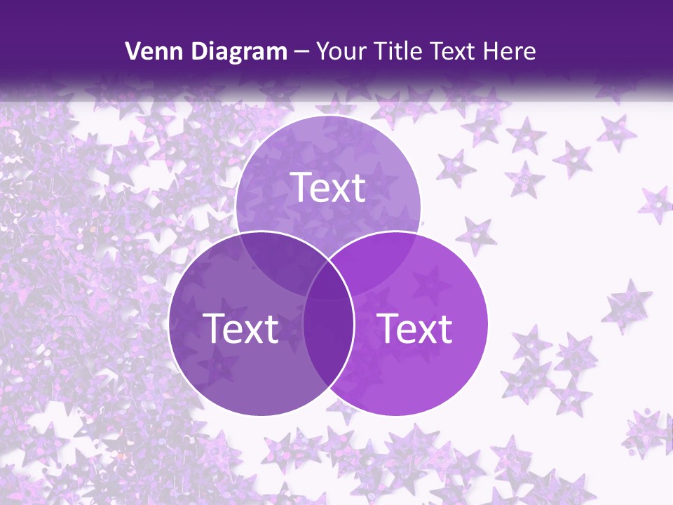 A Group Of Purple Stars On A White Background PowerPoint Template