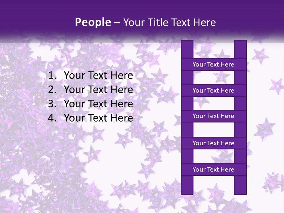 A Group Of Purple Stars On A White Background PowerPoint Template