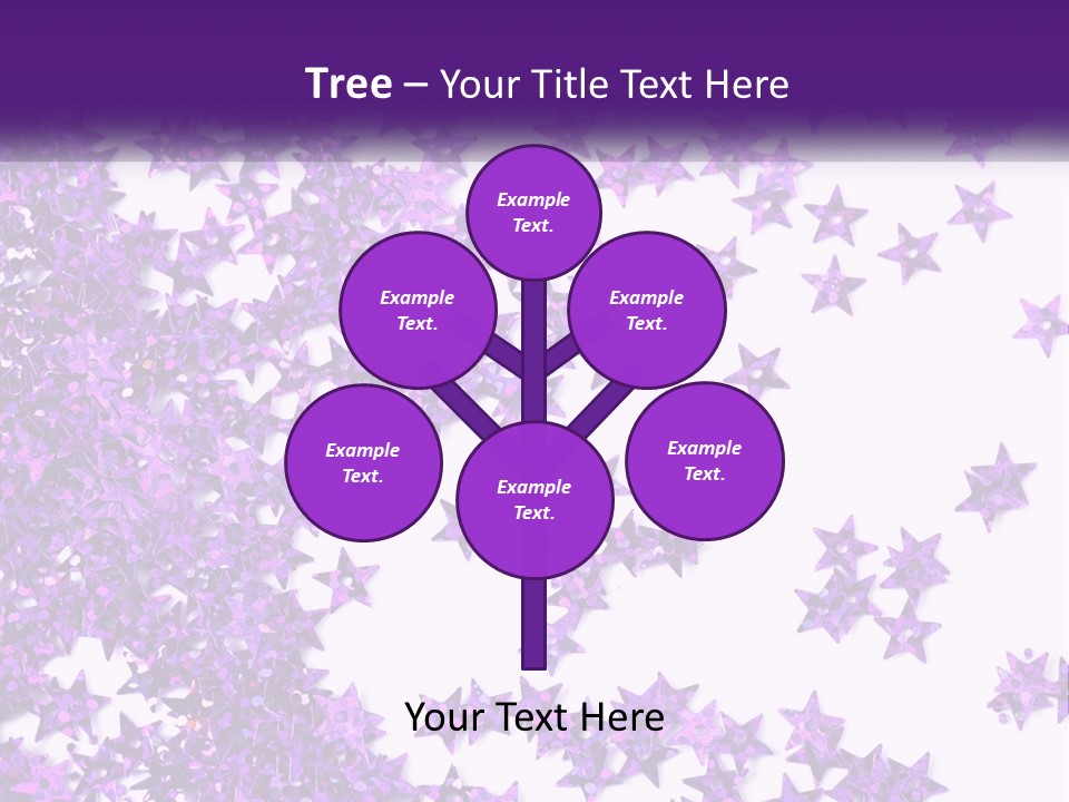A Group Of Purple Stars On A White Background PowerPoint Template