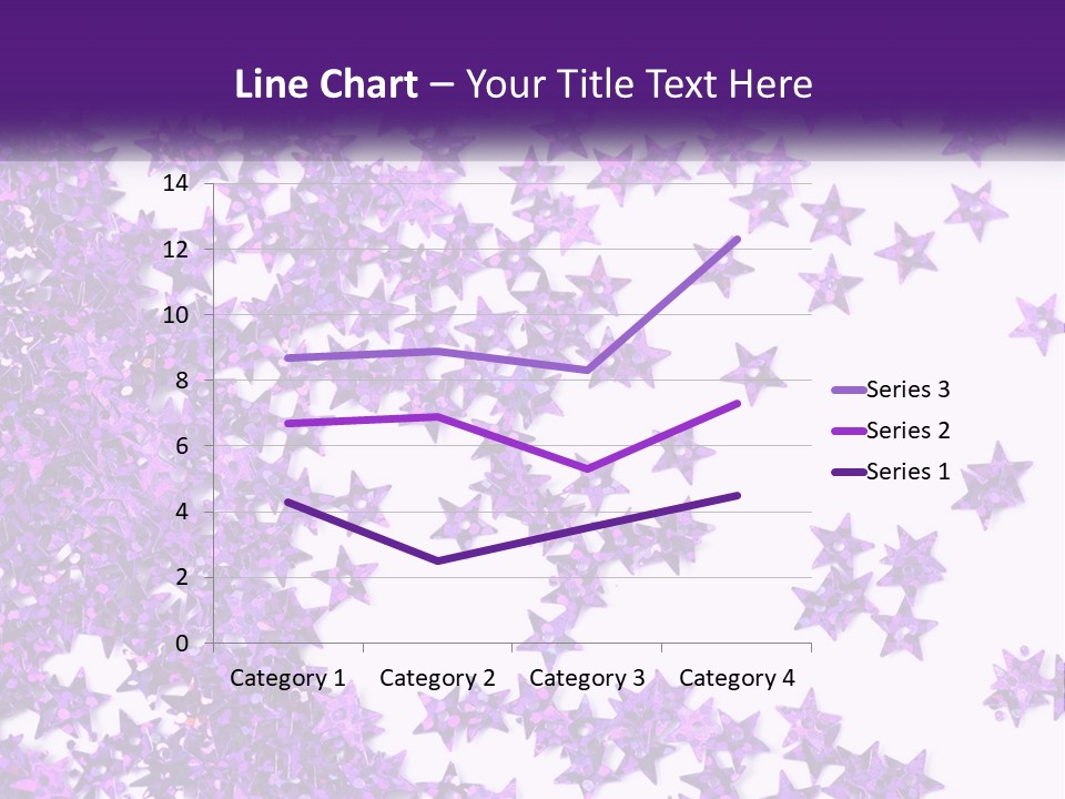 A Group Of Purple Stars On A White Background PowerPoint Template