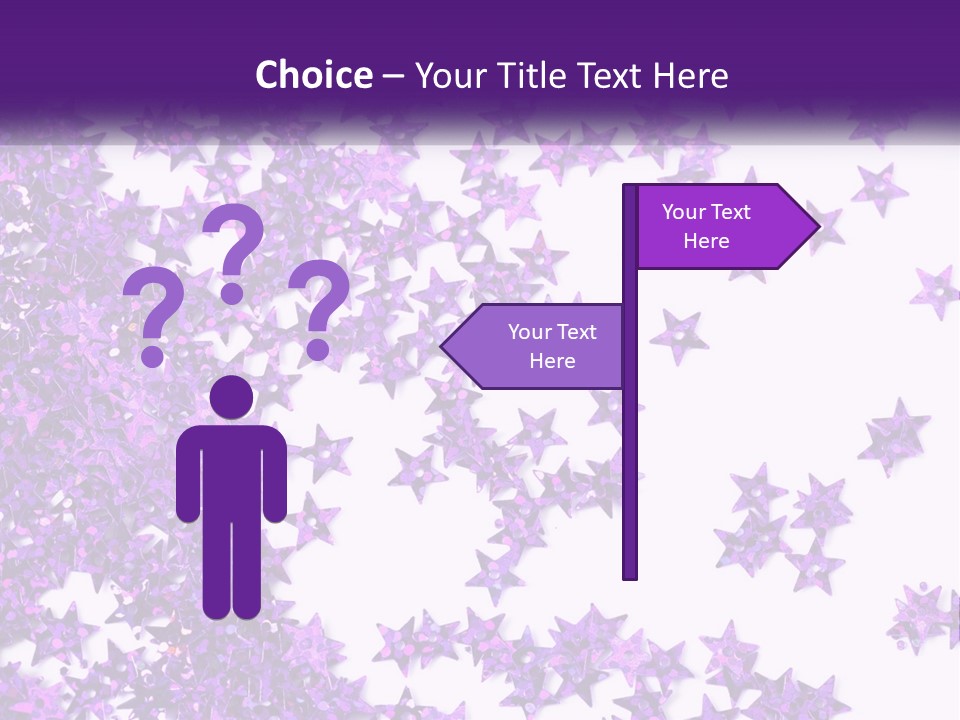 A Group Of Purple Stars On A White Background PowerPoint Template