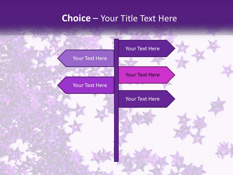 A Group Of Purple Stars On A White Background PowerPoint Template