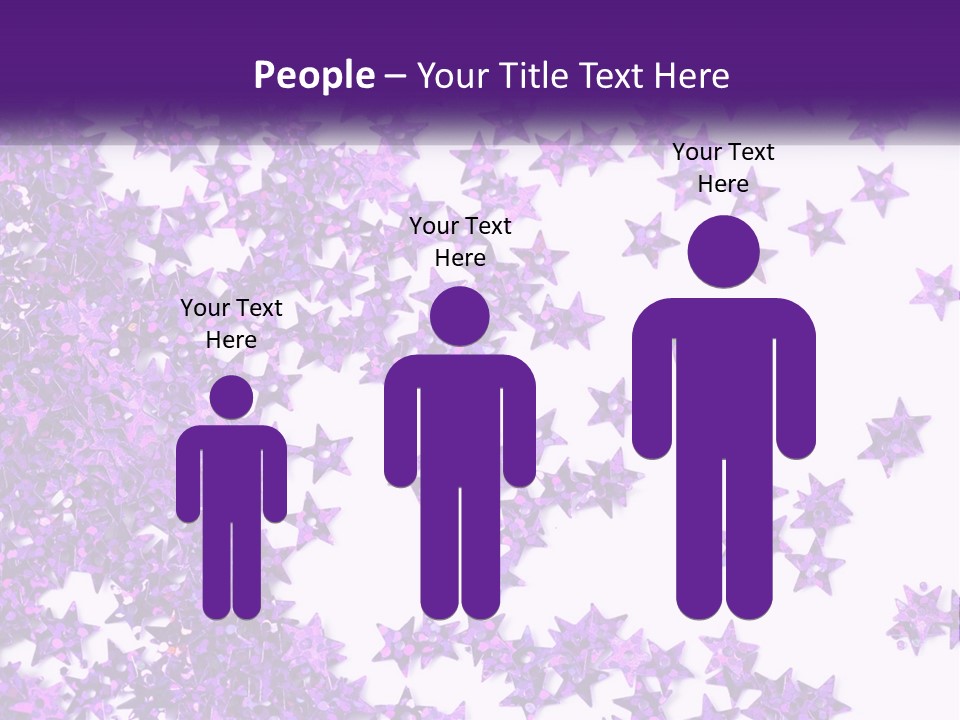 A Group Of Purple Stars On A White Background PowerPoint Template