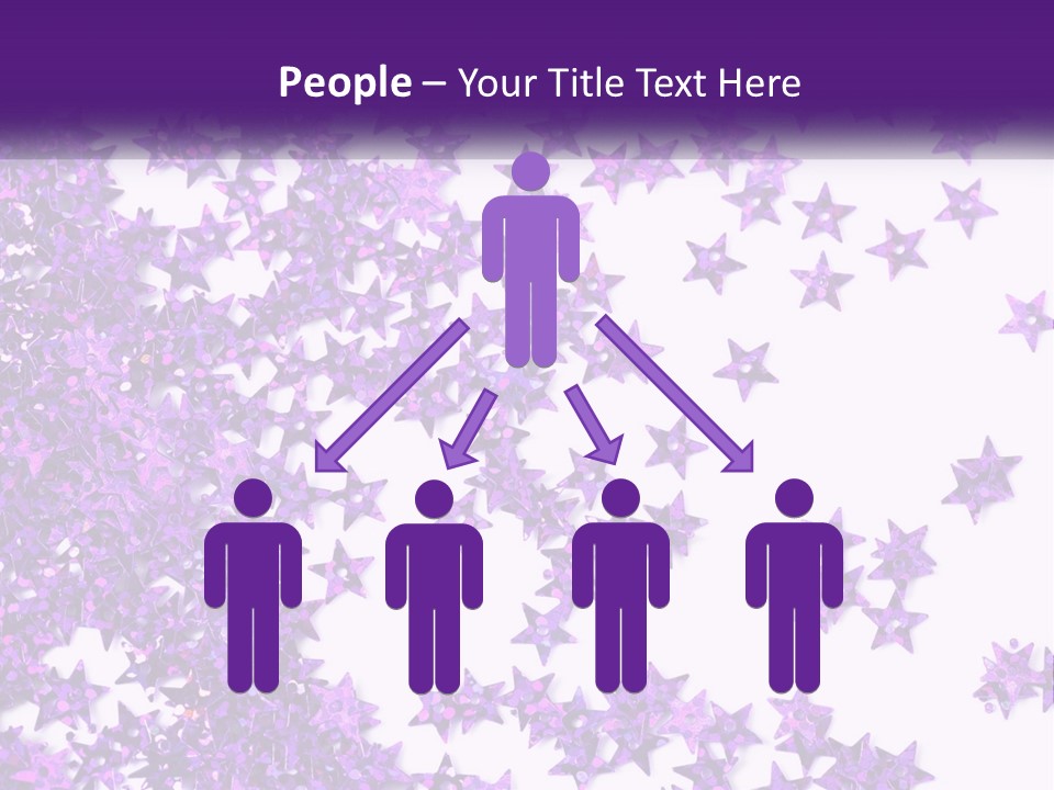 A Group Of Purple Stars On A White Background PowerPoint Template
