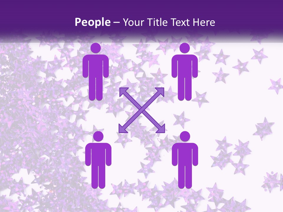 A Group Of Purple Stars On A White Background PowerPoint Template