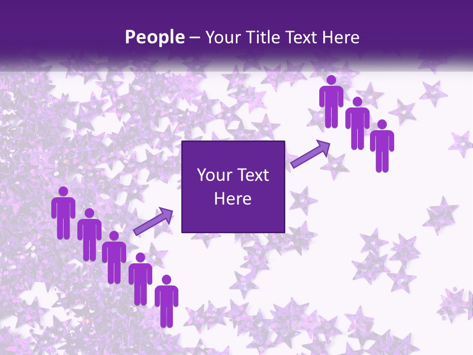 A Group Of Purple Stars On A White Background PowerPoint Template
