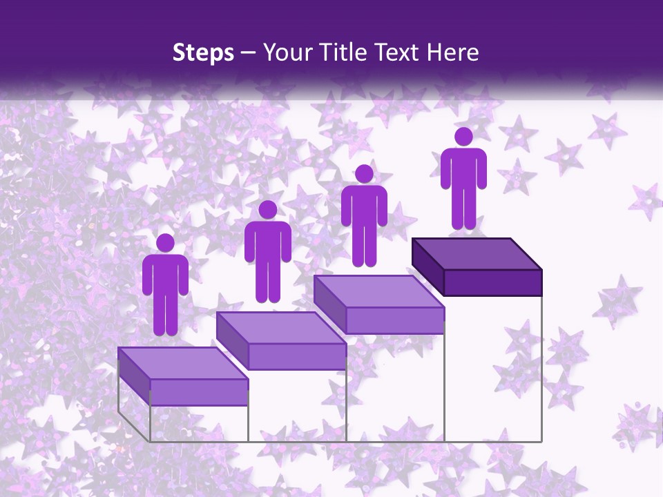 A Group Of Purple Stars On A White Background PowerPoint Template
