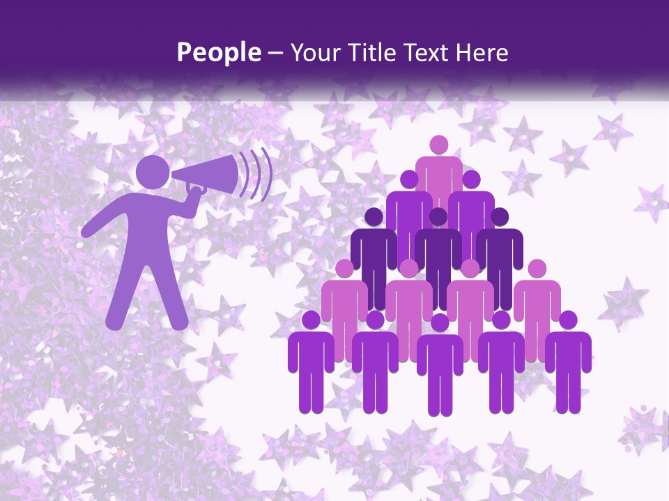 A Group Of Purple Stars On A White Background PowerPoint Template