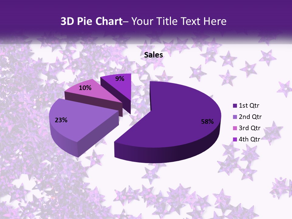 A Group Of Purple Stars On A White Background PowerPoint Template
