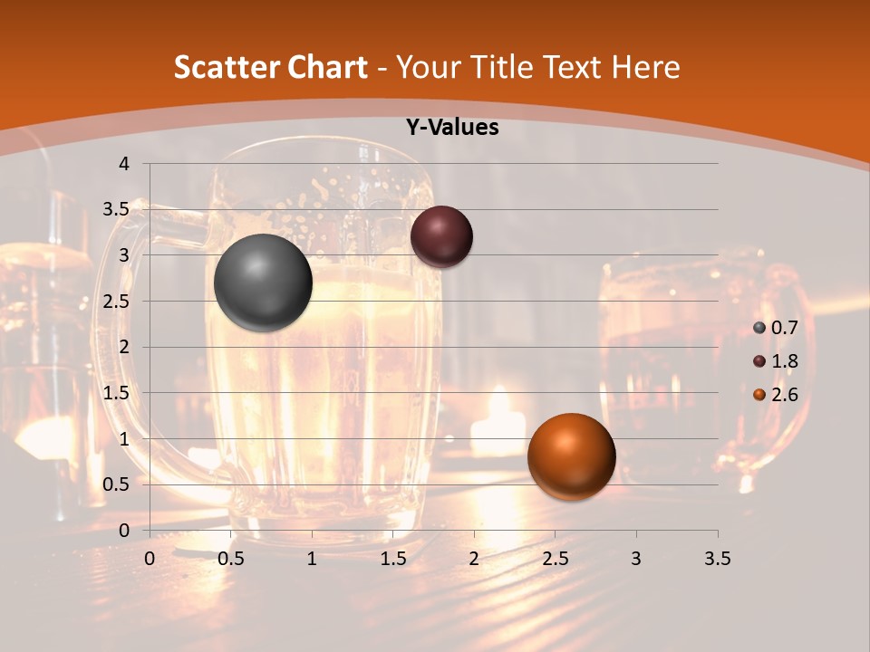 Two Glasses Of Beer On A Wooden Table PowerPoint Template