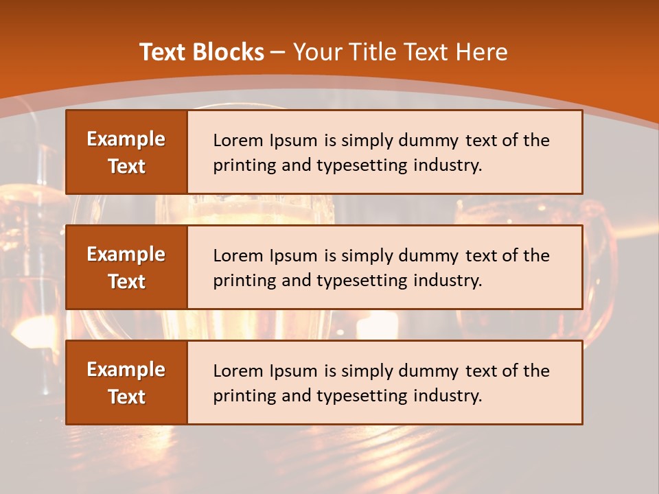 Two Glasses Of Beer On A Wooden Table PowerPoint Template
