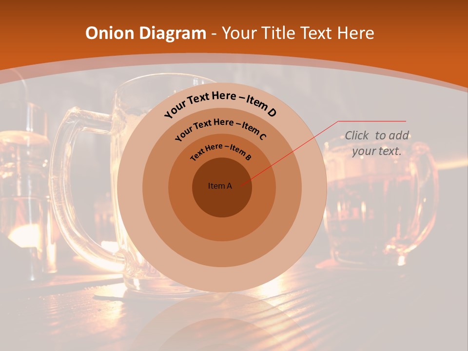 Two Glasses Of Beer On A Wooden Table PowerPoint Template
