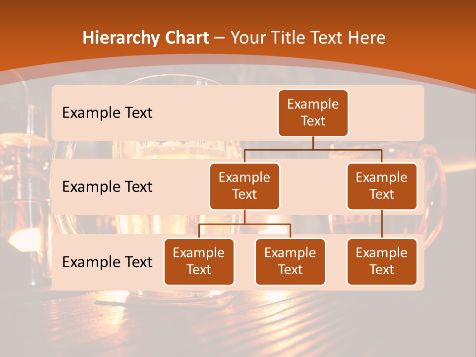 Two Glasses Of Beer On A Wooden Table PowerPoint Template