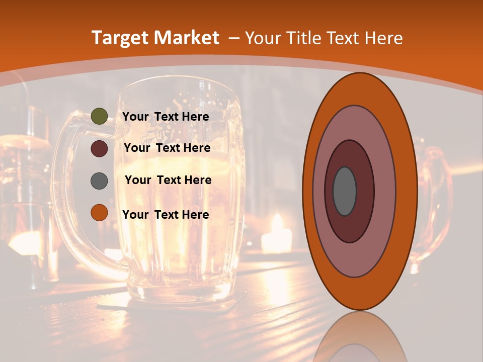 Two Glasses Of Beer On A Wooden Table PowerPoint Template