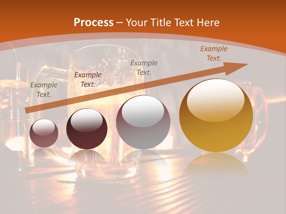 Two Glasses Of Beer On A Wooden Table PowerPoint Template