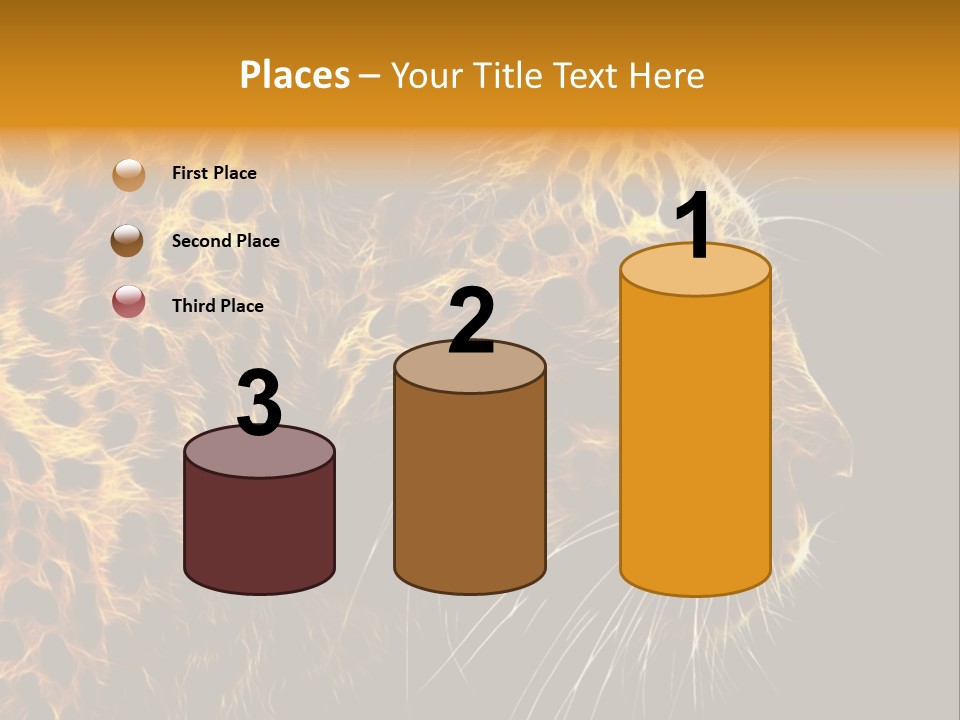 A Cheetah Powerpoint Presentation With A Black Background PowerPoint Template