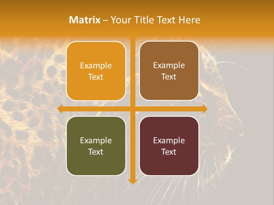 A Cheetah Powerpoint Presentation With A Black Background PowerPoint Template