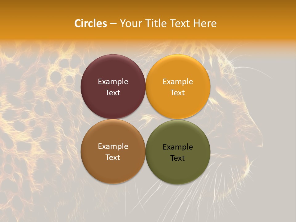 A Cheetah Powerpoint Presentation With A Black Background PowerPoint Template