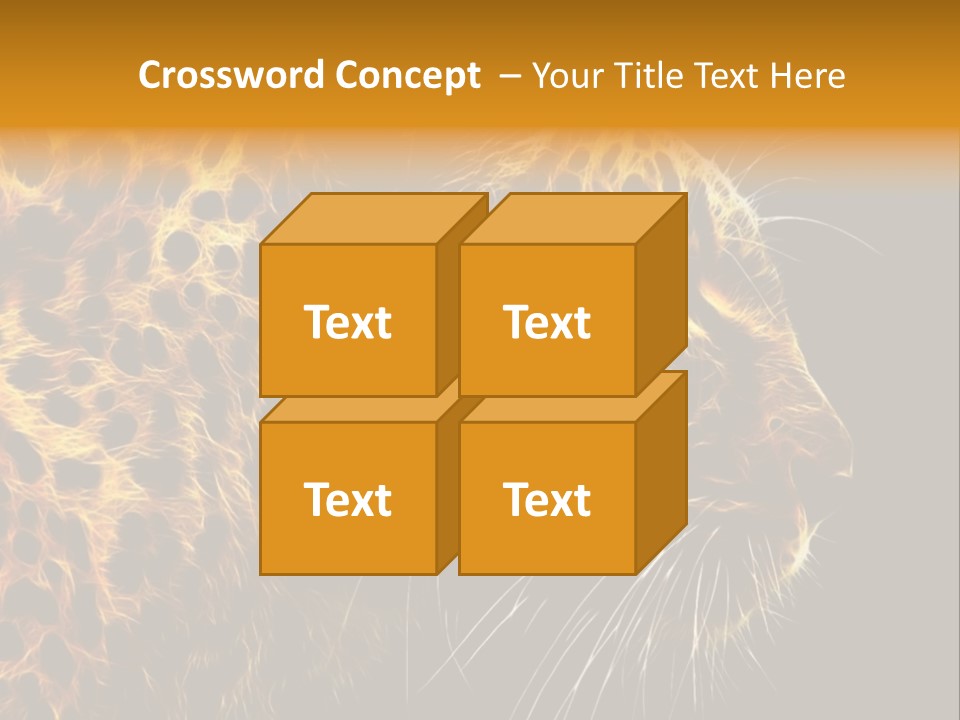A Cheetah Powerpoint Presentation With A Black Background PowerPoint Template