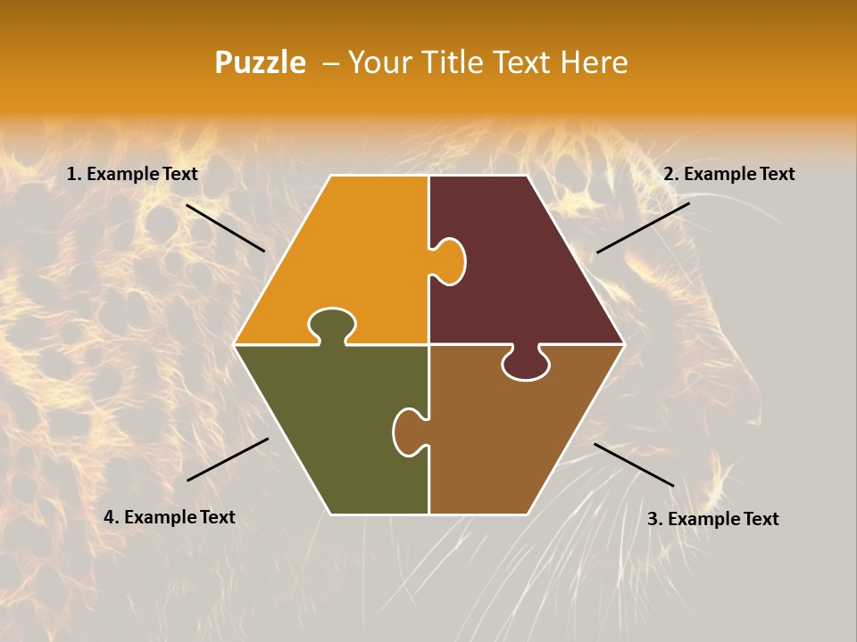 A Cheetah Powerpoint Presentation With A Black Background PowerPoint Template
