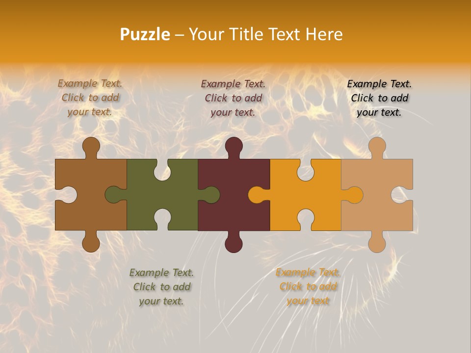 A Cheetah Powerpoint Presentation With A Black Background PowerPoint Template