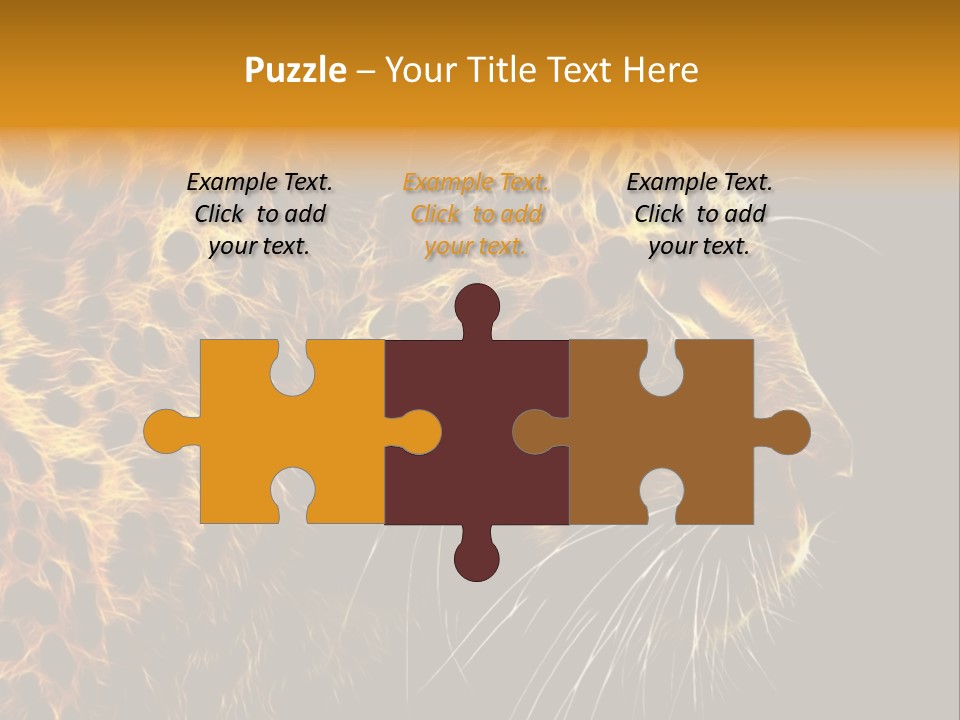 A Cheetah Powerpoint Presentation With A Black Background PowerPoint Template