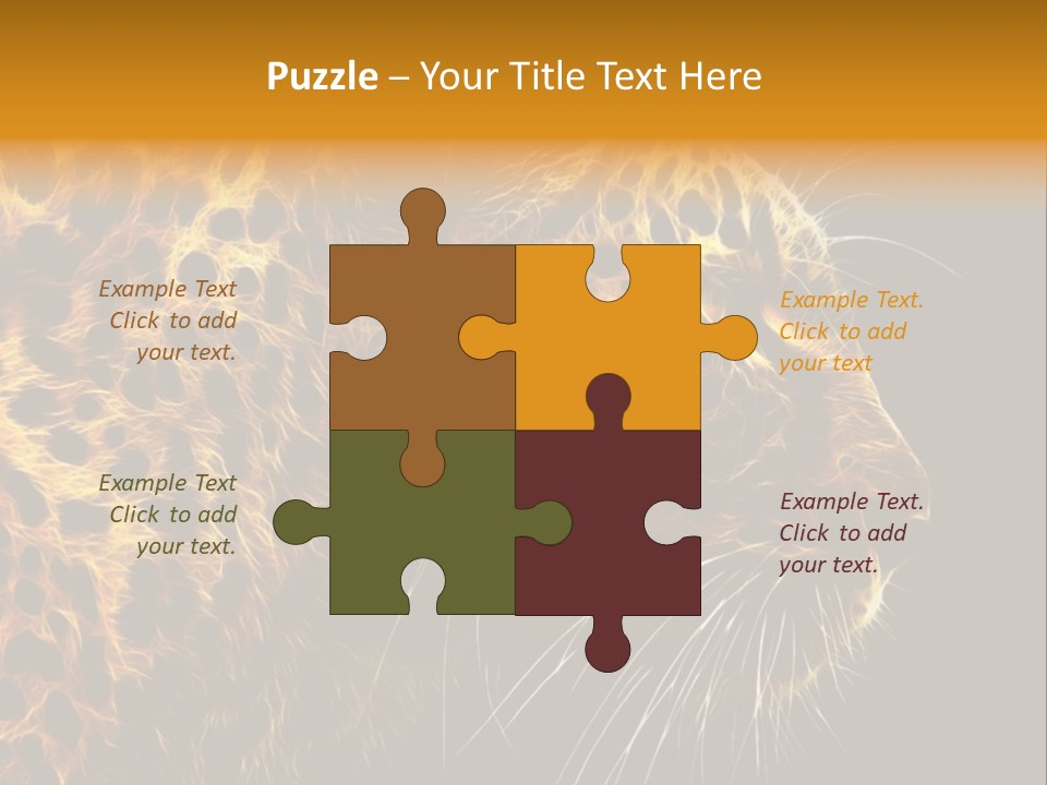 A Cheetah Powerpoint Presentation With A Black Background PowerPoint Template