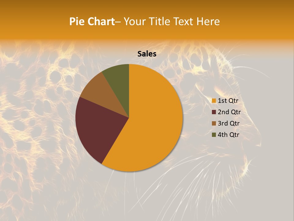 A Cheetah Powerpoint Presentation With A Black Background PowerPoint Template