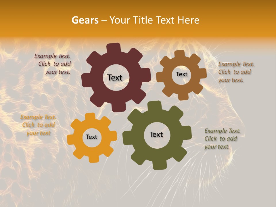 A Cheetah Powerpoint Presentation With A Black Background PowerPoint Template