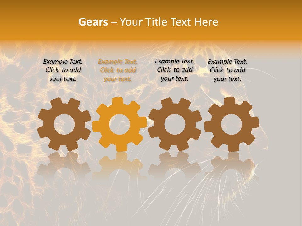 A Cheetah Powerpoint Presentation With A Black Background PowerPoint Template