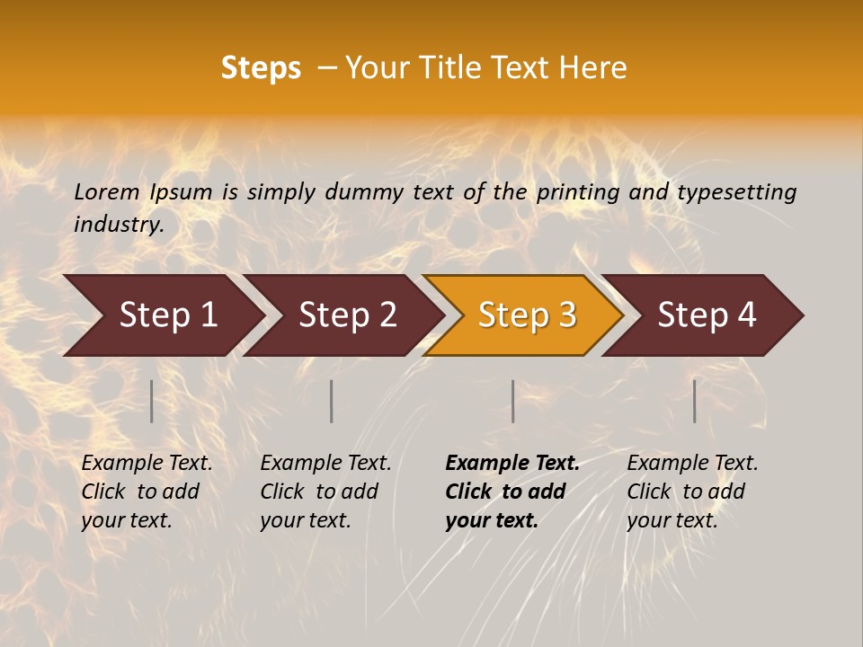 A Cheetah Powerpoint Presentation With A Black Background PowerPoint Template