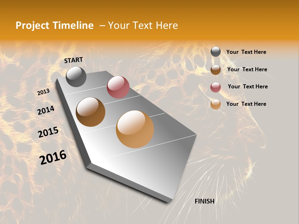 A Cheetah Powerpoint Presentation With A Black Background PowerPoint Template