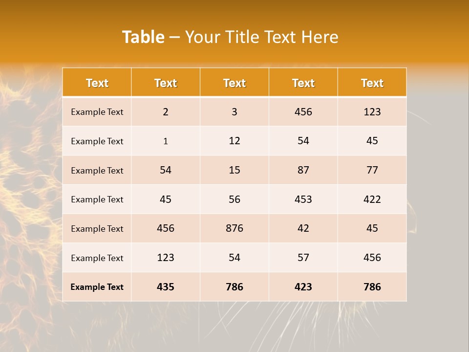 A Cheetah Powerpoint Presentation With A Black Background PowerPoint Template