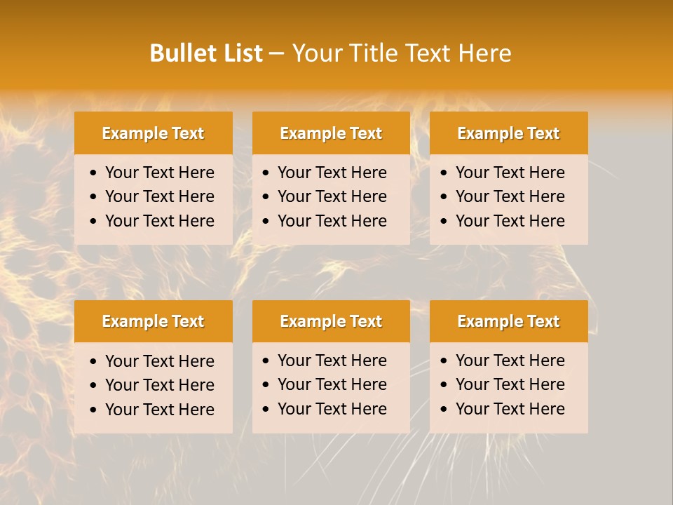 A Cheetah Powerpoint Presentation With A Black Background PowerPoint Template