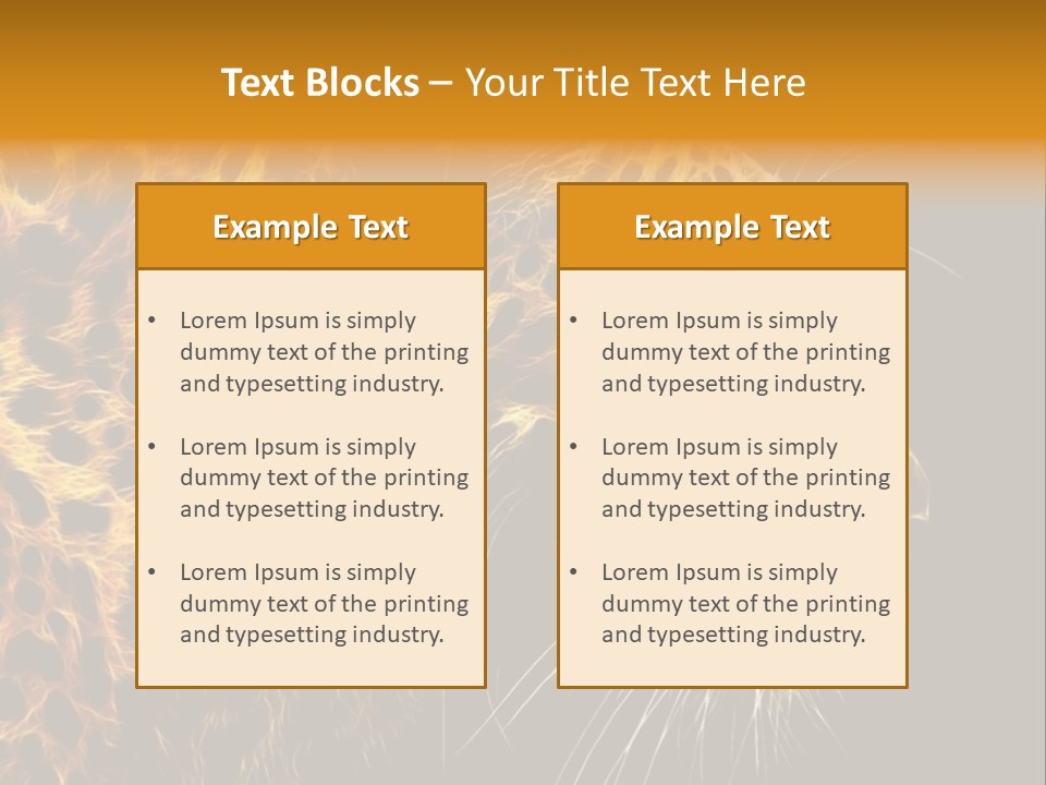 A Cheetah Powerpoint Presentation With A Black Background PowerPoint Template