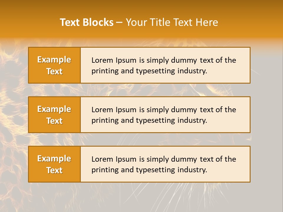 A Cheetah Powerpoint Presentation With A Black Background PowerPoint Template