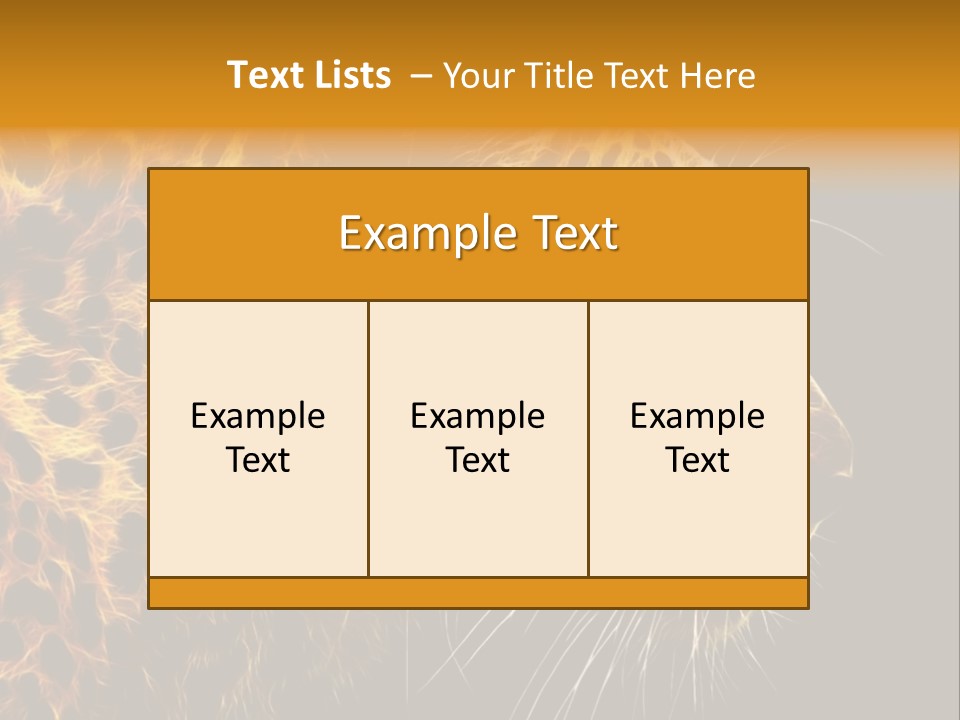 A Cheetah Powerpoint Presentation With A Black Background PowerPoint Template