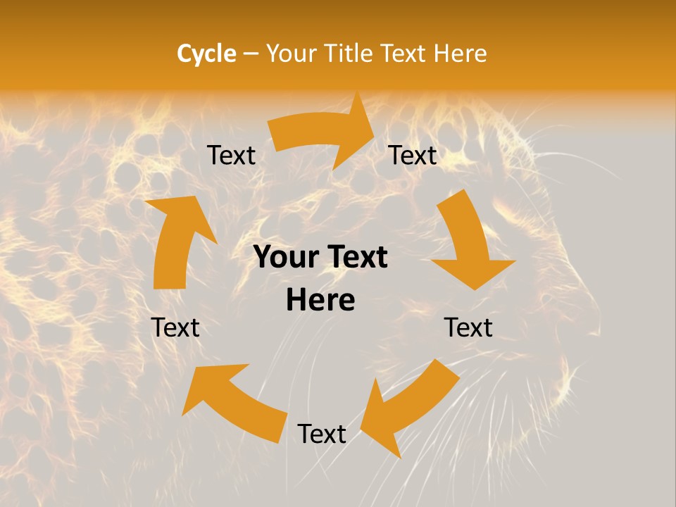 A Cheetah Powerpoint Presentation With A Black Background PowerPoint Template
