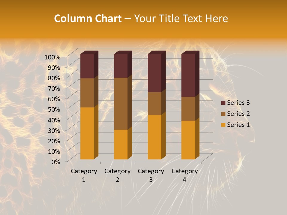 A Cheetah Powerpoint Presentation With A Black Background PowerPoint Template