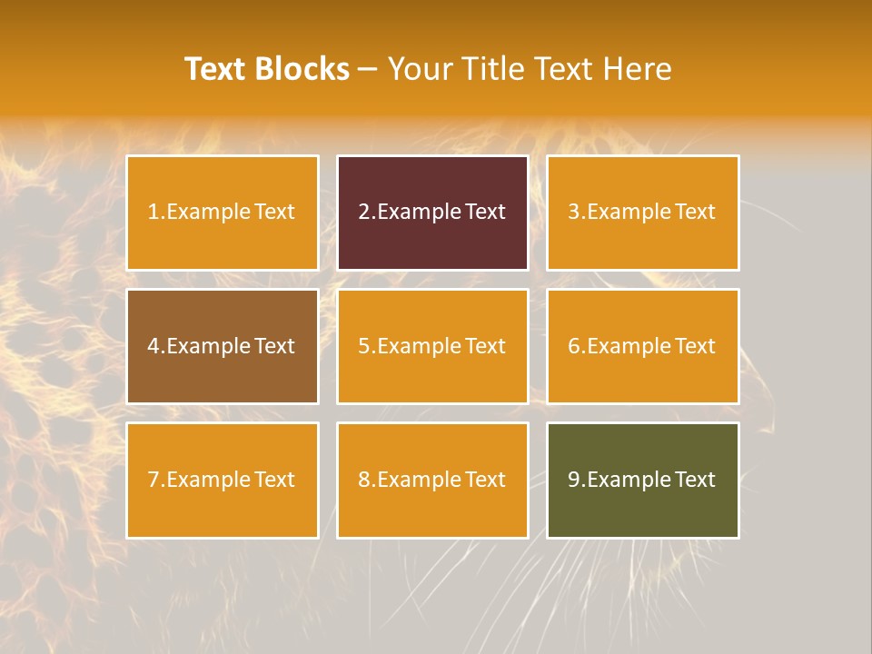 A Cheetah Powerpoint Presentation With A Black Background PowerPoint Template