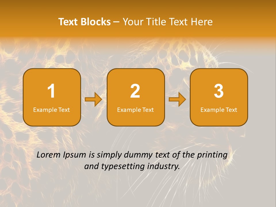 A Cheetah Powerpoint Presentation With A Black Background PowerPoint Template