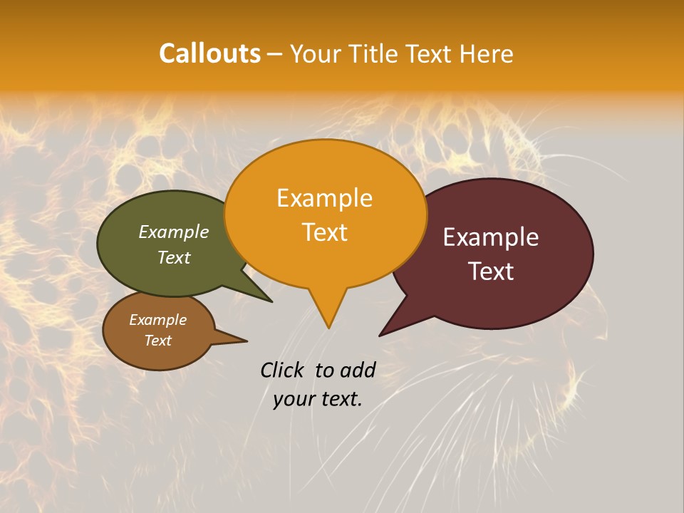 A Cheetah Powerpoint Presentation With A Black Background PowerPoint Template