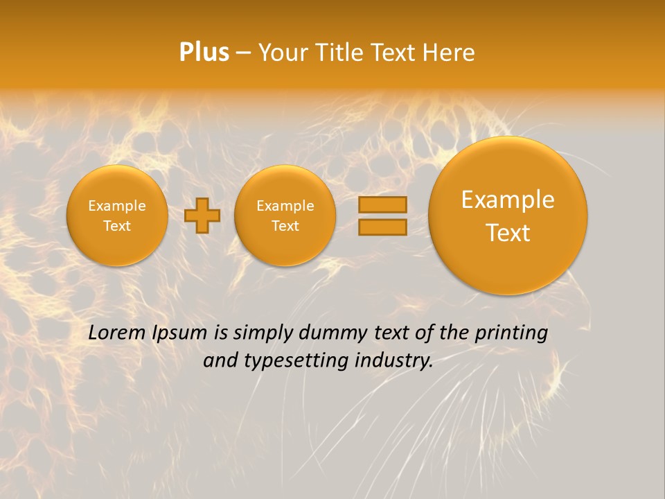 A Cheetah Powerpoint Presentation With A Black Background PowerPoint Template